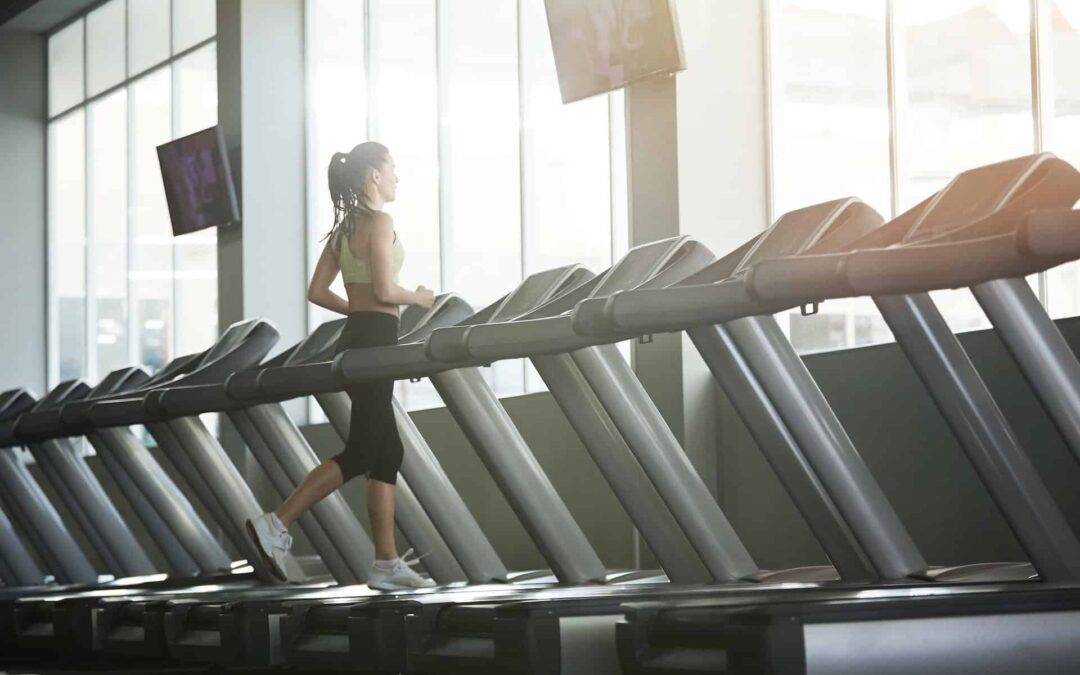 Woman Training Alone in Gym